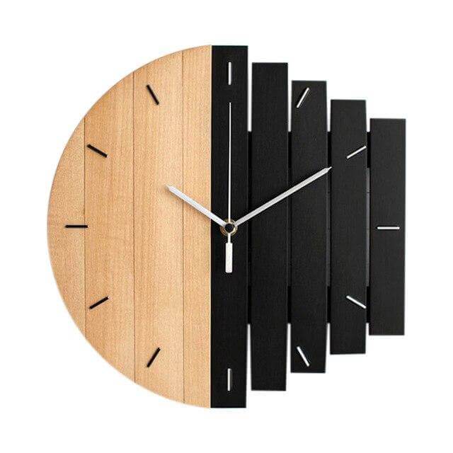 Retro Divided Wooden Wall Clock - Image 5