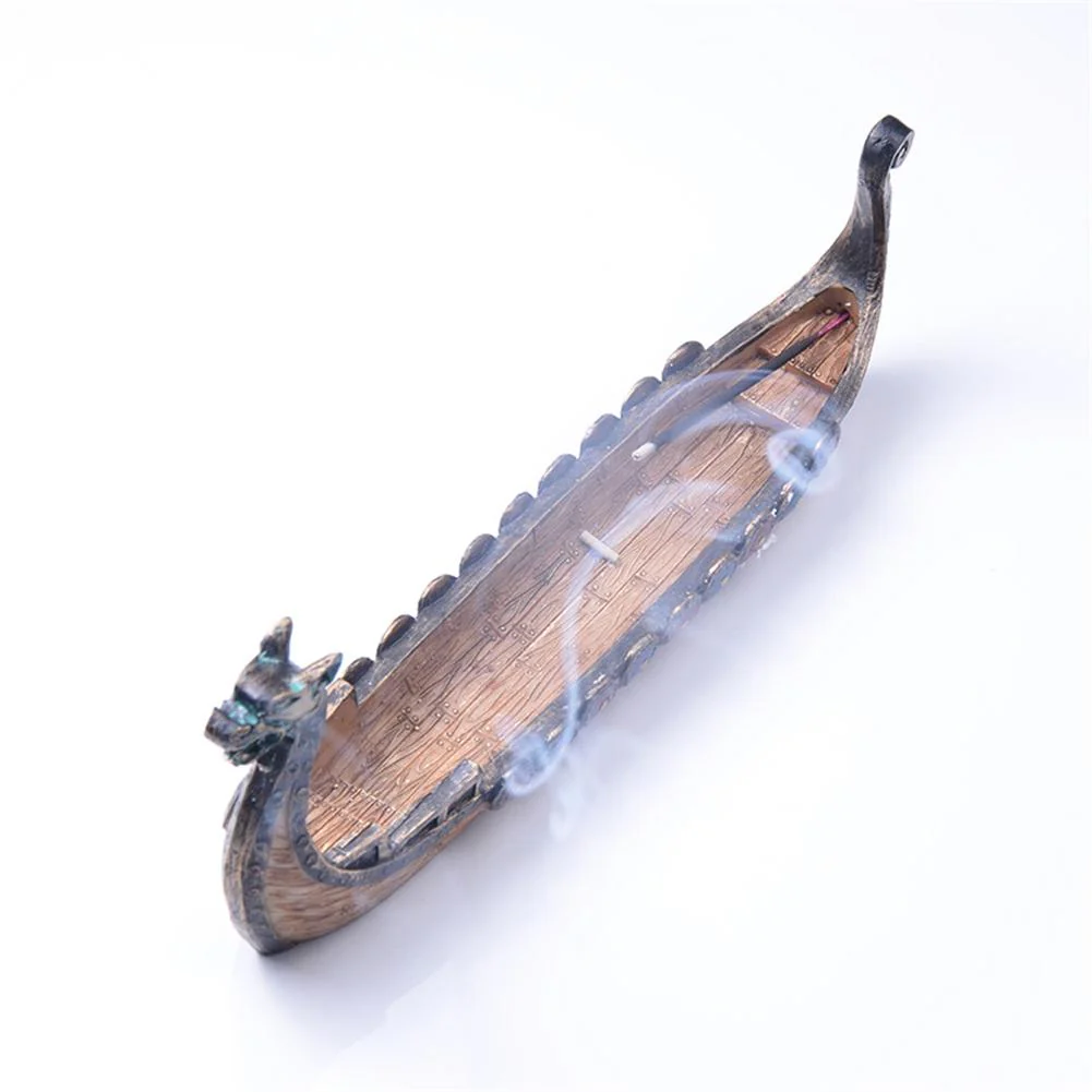 Retro Dragon Boat Incense Burner - Image 4