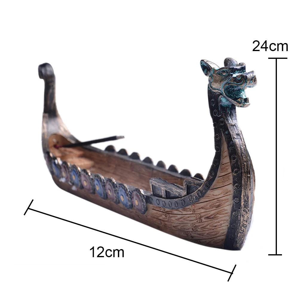Retro Dragon Boat Incense Burner - Image 6