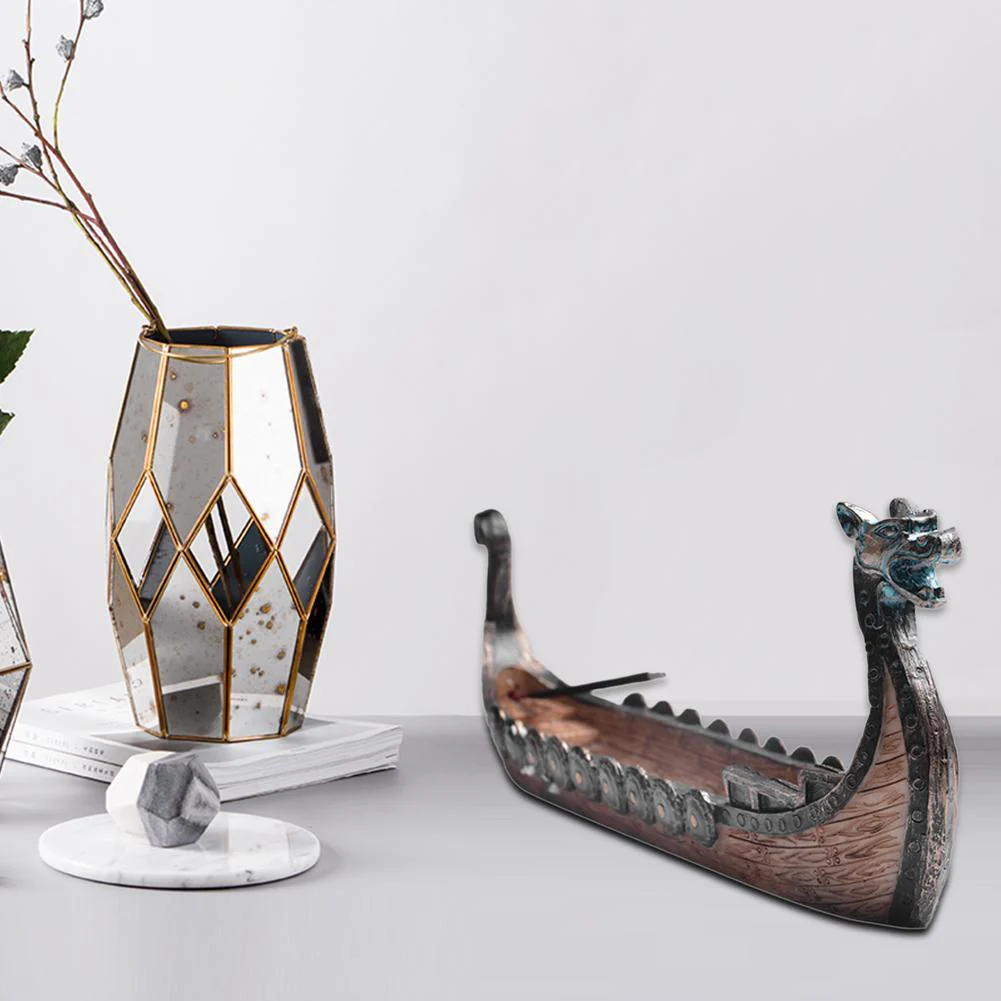 Retro Dragon Boat Incense Burner - Image 7