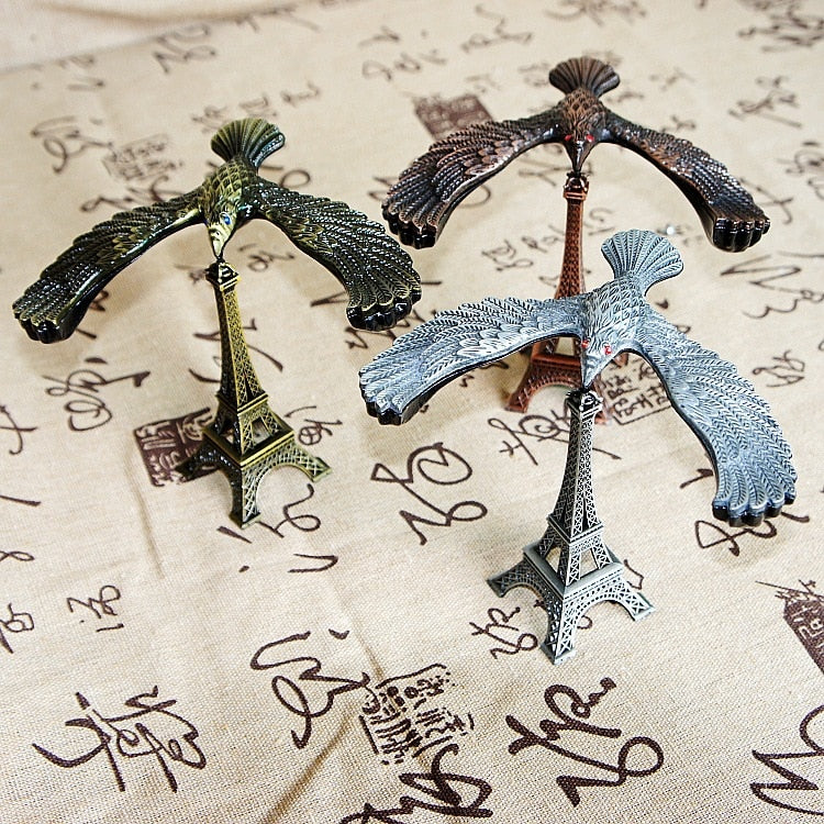 Retro Eagle Tower Balance Figurines - Image 3