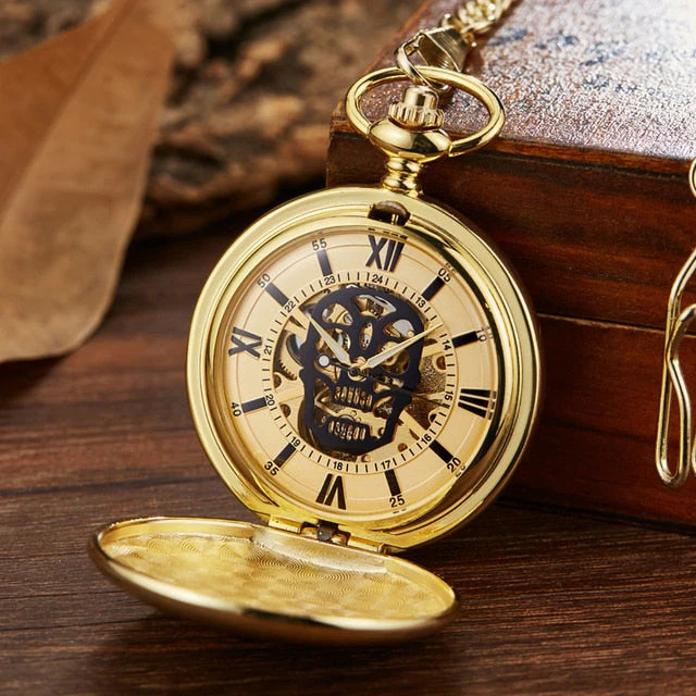 Retro Elegant Fire Black Pocket Watch - Image 9