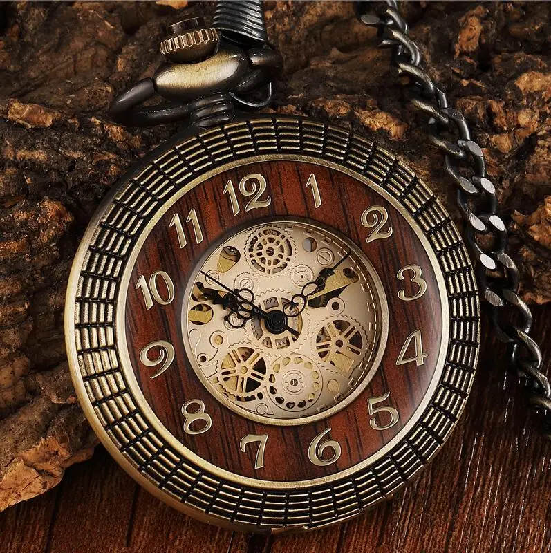 Retro Europe Rhythm Wood Pocket Watch - Image 10