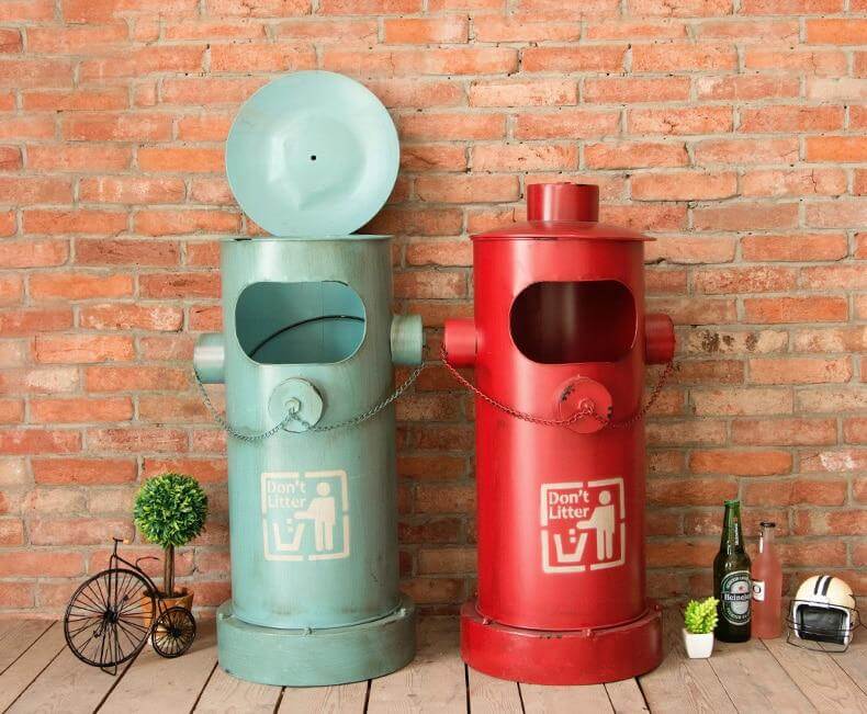 Retro Fire Hydrant Trash Can - Image 6