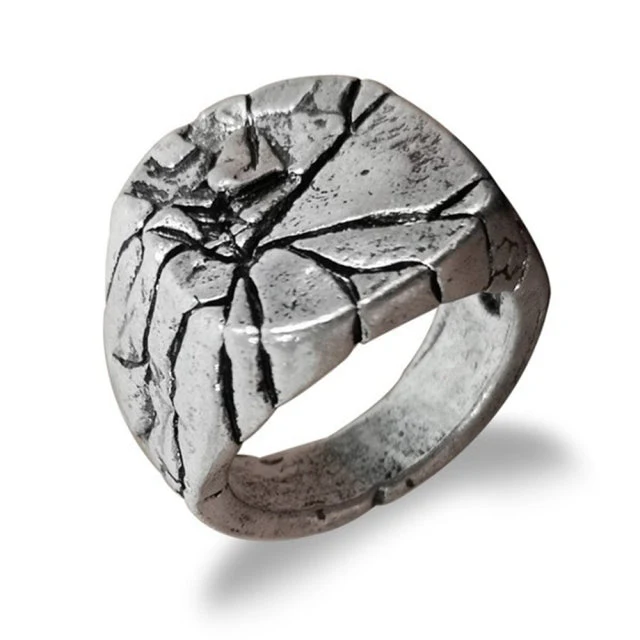Retro Gothic Broken Rock Ring - Image 5
