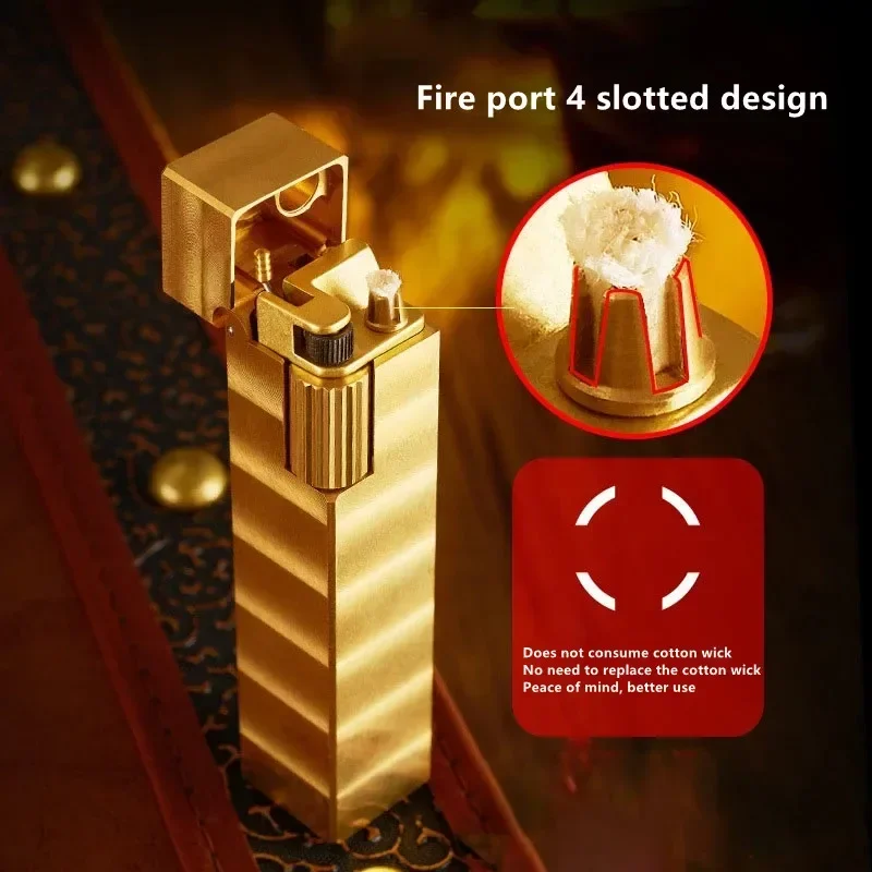 Retro Handmade Pure Copper Kerosene Lighter - Image 2