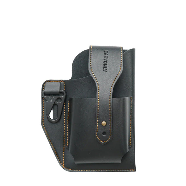 Retro Leather Multifunctional Phone Holder Waist Bag - Image 10
