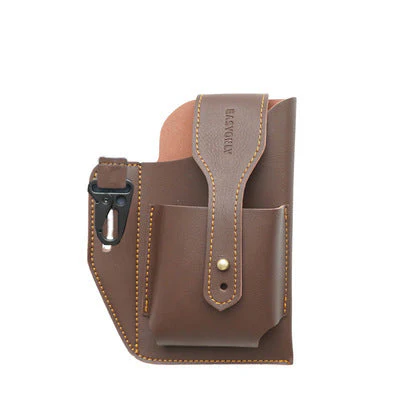 Retro Leather Multifunctional Phone Holder Waist Bag - Image 7
