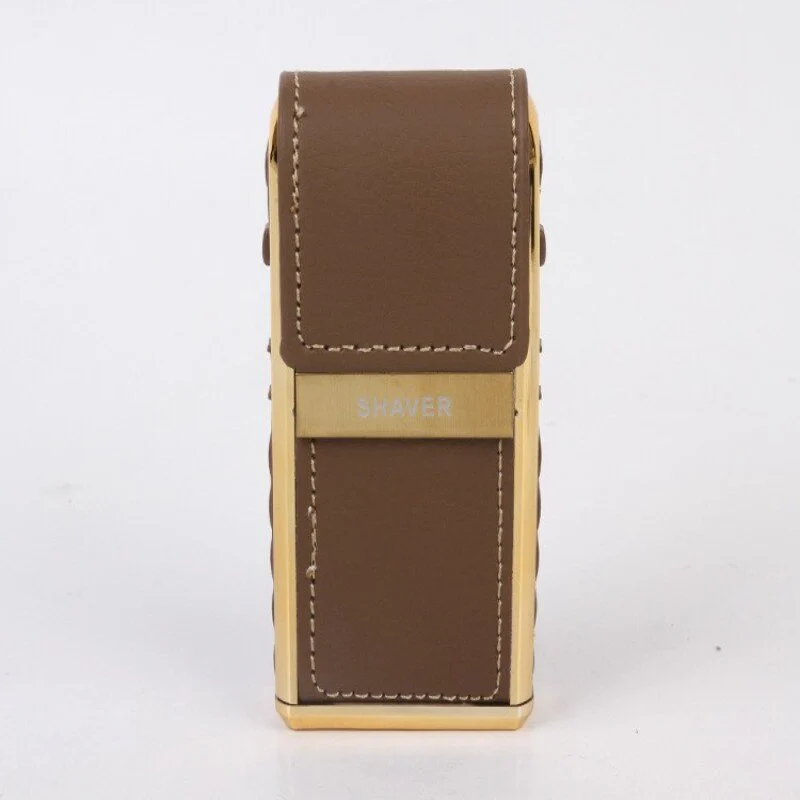 Retro Leather Travel Electric Shaver - Image 2