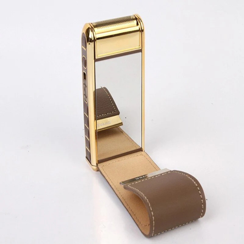 Retro Leather Travel Electric Shaver - Image 3
