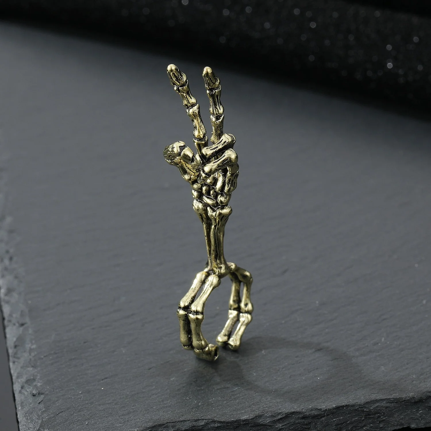 Retro Mystical Time Brass Dragon Ring - Image 10