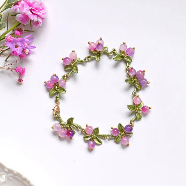 Retro Orchid Flower Bracelet - Image 11
