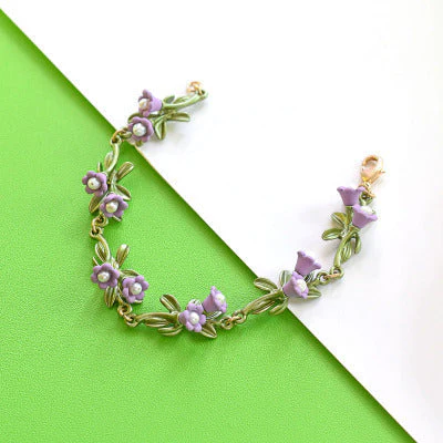 Retro Orchid Flower Bracelet - Image 4