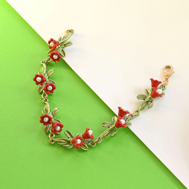 Retro Orchid Flower Bracelet - Image 6