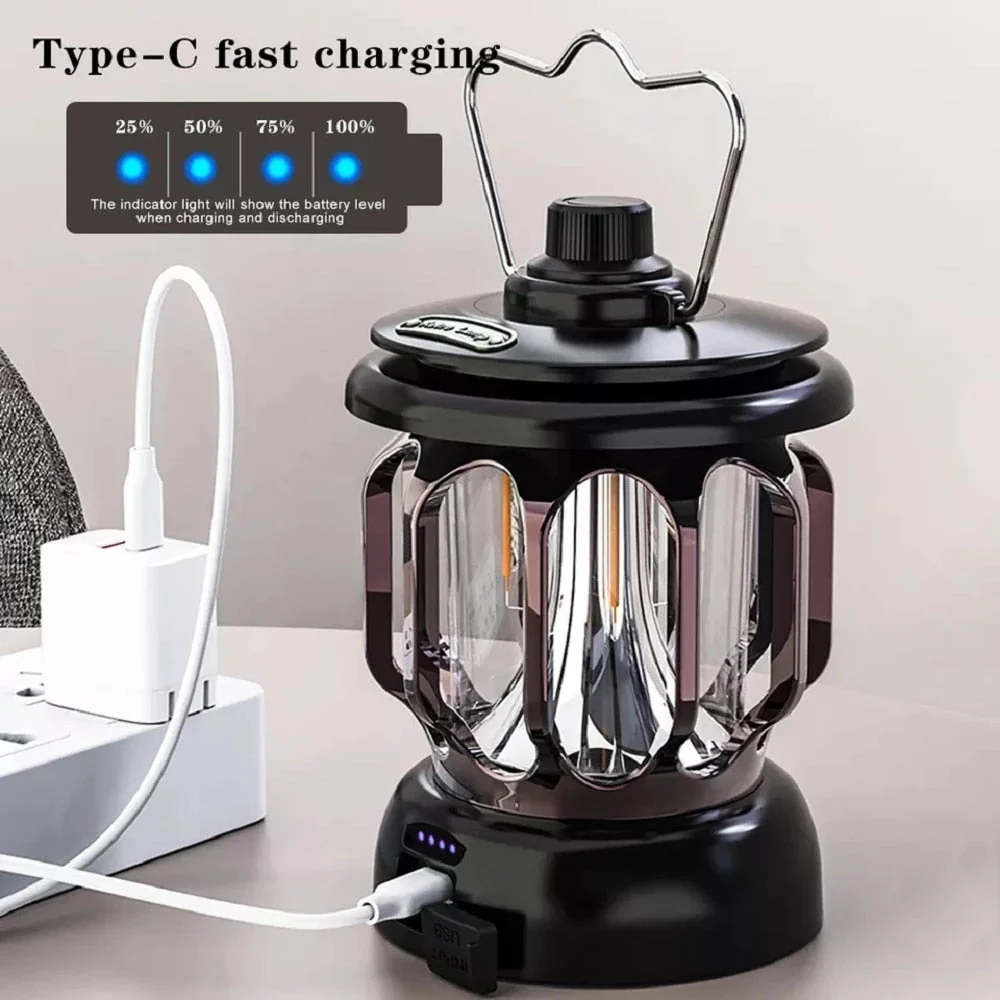 Retro Power Bank Camping LED Lamp - Image 3