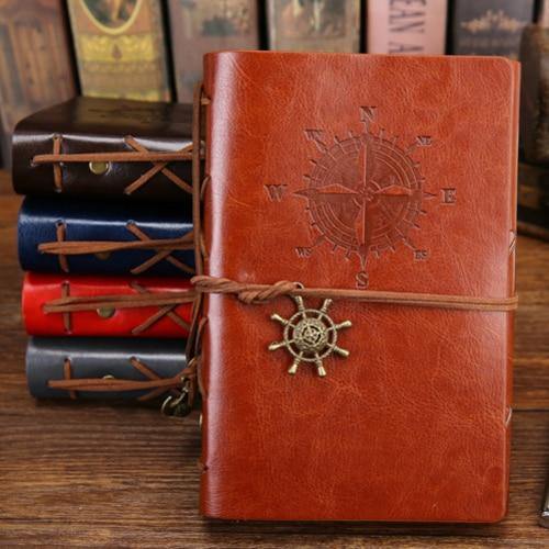 Retro PU Leather Pirate Spiral Notebook - Image 4