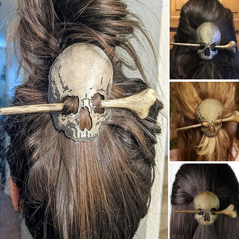 Retro Punk Metal Skull Hair Clips - Image 6
