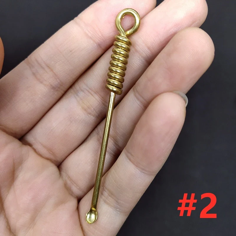 Retro Radiance Brass Mini Tool Vintage Keychain - Image 11