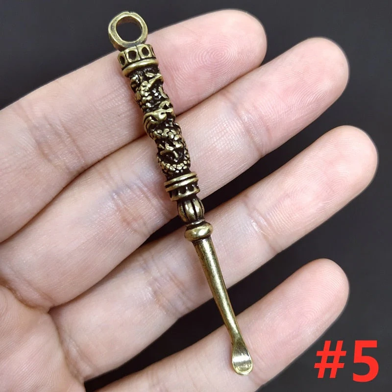 Retro Radiance Brass Mini Tool Vintage Keychain - Image 13