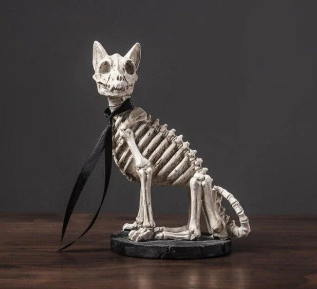 Retro Skull Dog Statue - Image 2