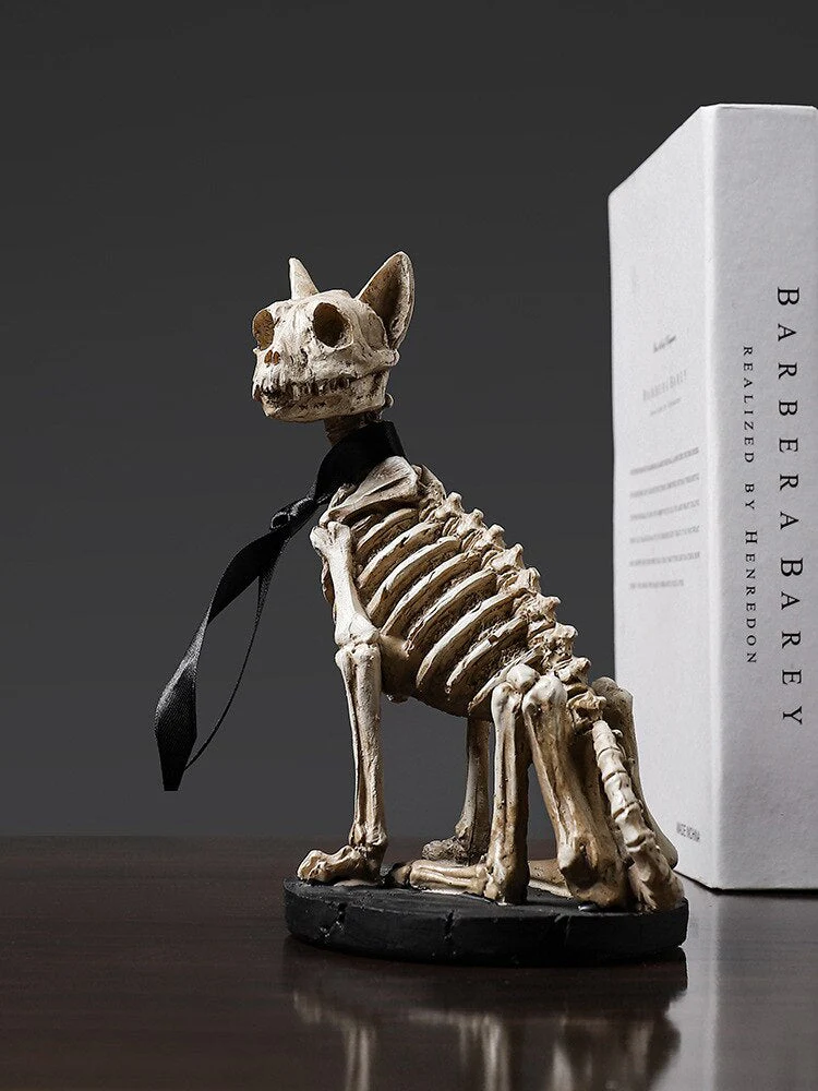 Retro Skull Dog Statue - Image 4
