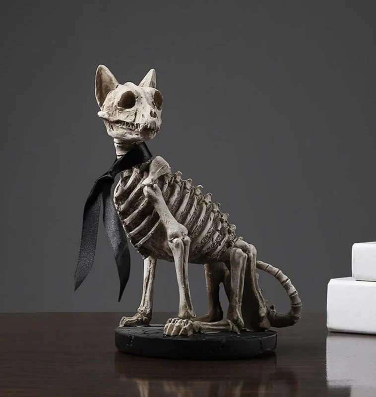Retro Skull Dog Statue - Image 5