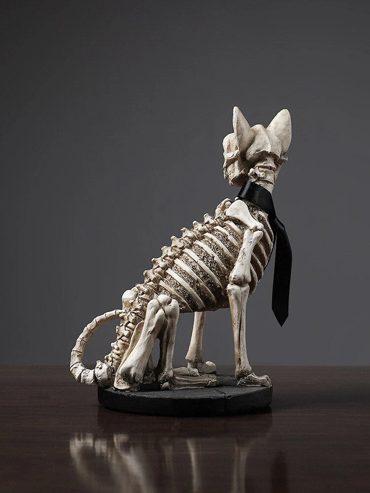 Retro Skull Dog Statue - Image 6