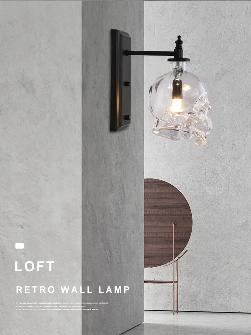 Retro Skull Glass Pendant Light - Image 12