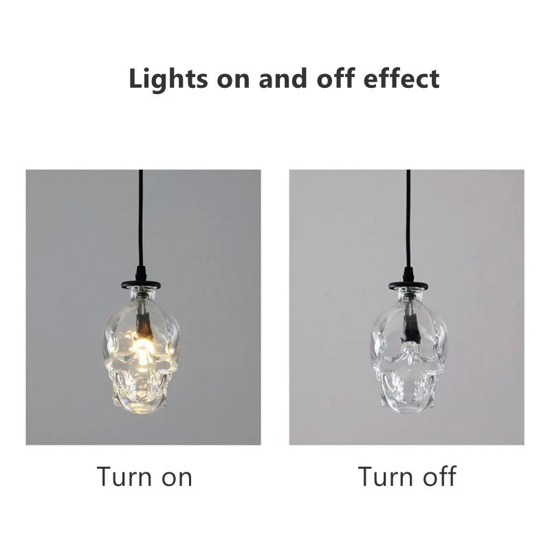 Retro Skull Glass Pendant Light - Image 16