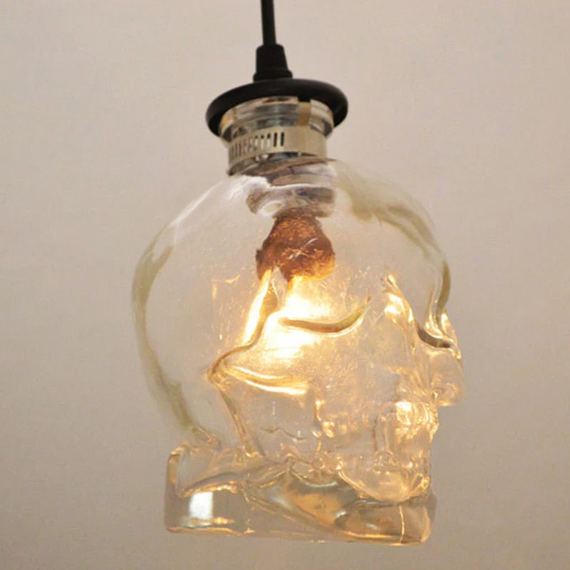 Retro Skull Glass Pendant Light - Image 2