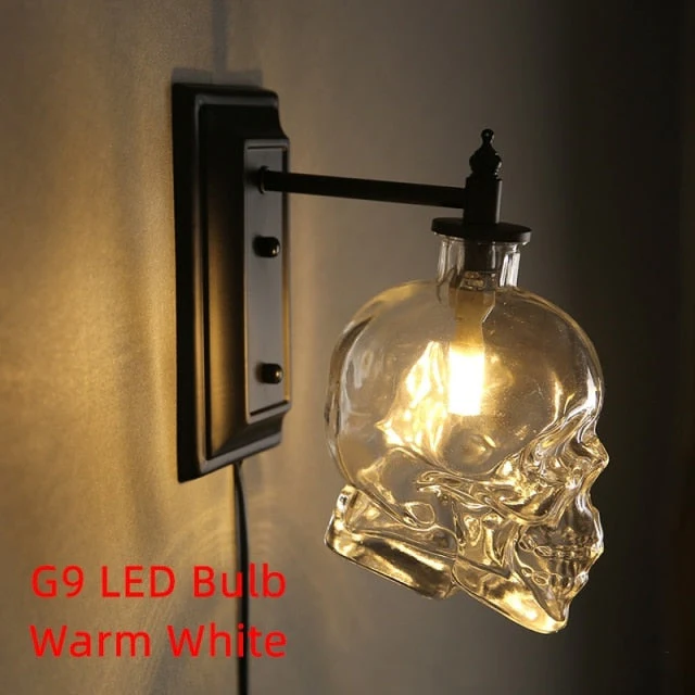 Retro Skull Glass Pendant Light - Image 5