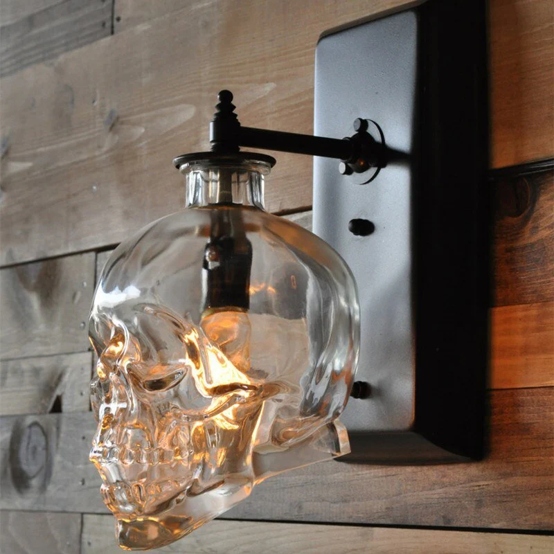 Retro Skull Glass Pendant Light - Image 6