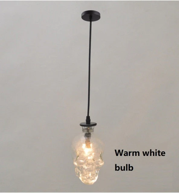 Retro Skull Glass Pendant Light - Image 7