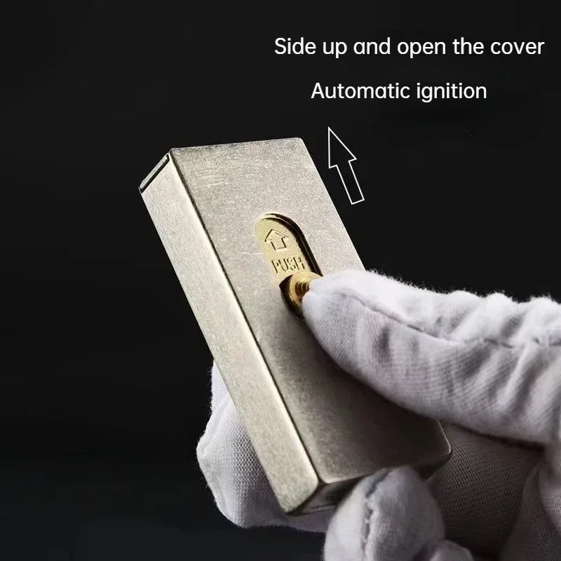 Retro Upward Slide Flame Gasoline Lighter - Image 4