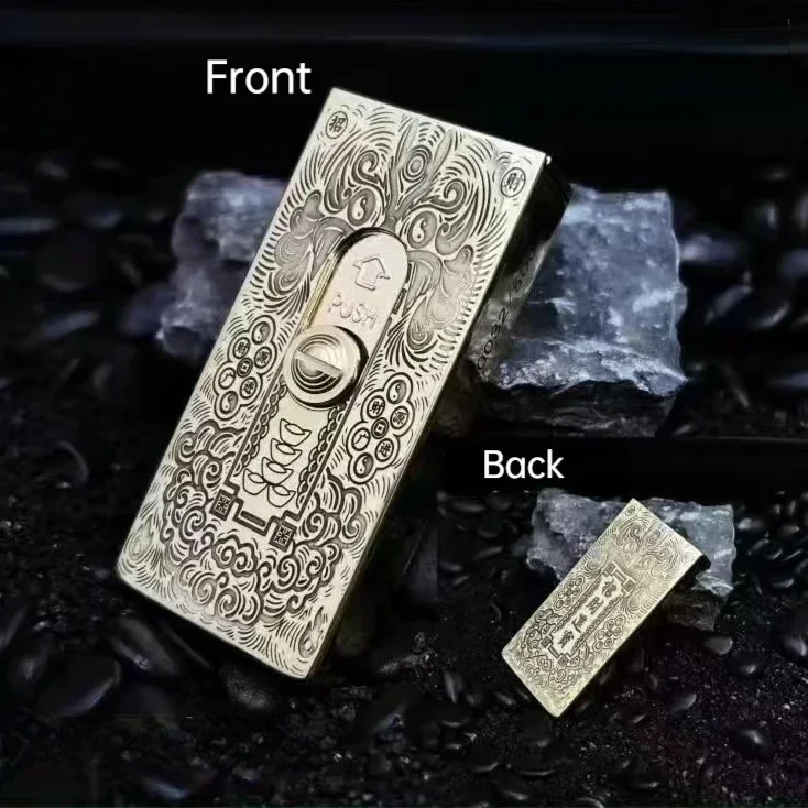 Retro Upward Slide Flame Gasoline Lighter - Image 7
