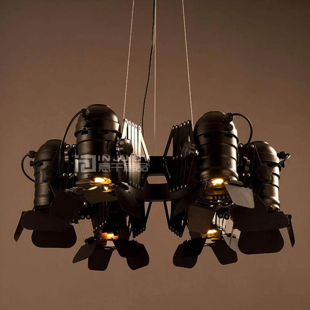 Retro Vintage Retractable Ceiling Spotlight Chandelier Lamp - Image 2