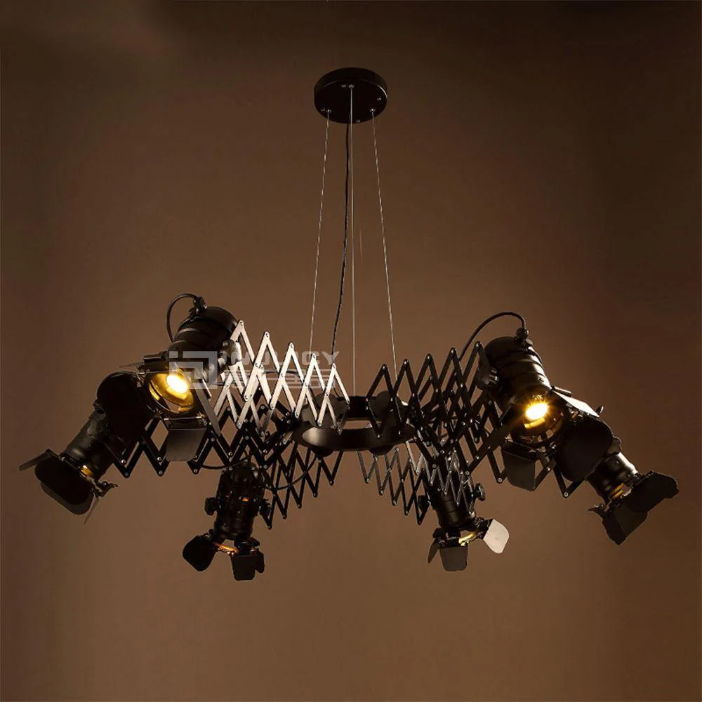 Retro Vintage Retractable Ceiling Spotlight Chandelier Lamp - Image 3