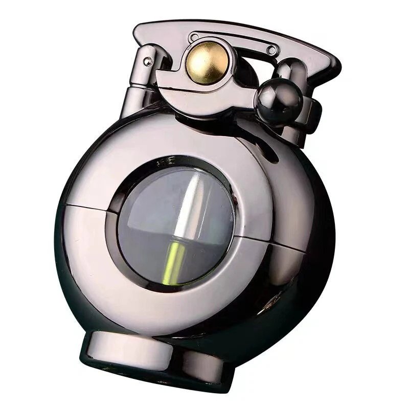 Retro Windproof Transparent Oil Tank Lighter - Image 3