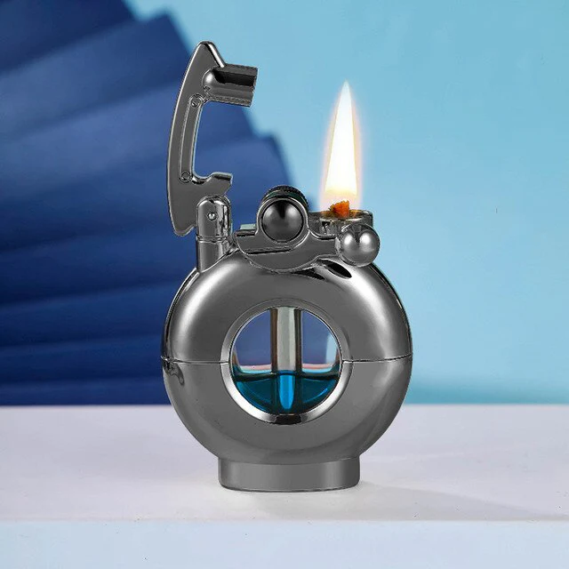 Retro Windproof Transparent Oil Tank Lighter - Image 5