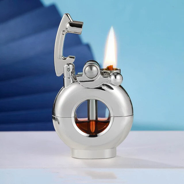 Retro Windproof Transparent Oil Tank Lighter - Image 6