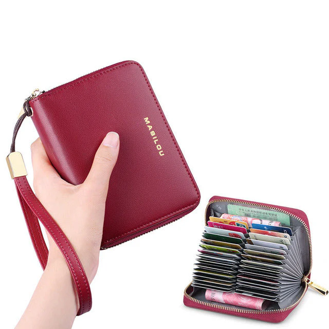 RFID Blocking Large Leather Women Wallet - Image 11