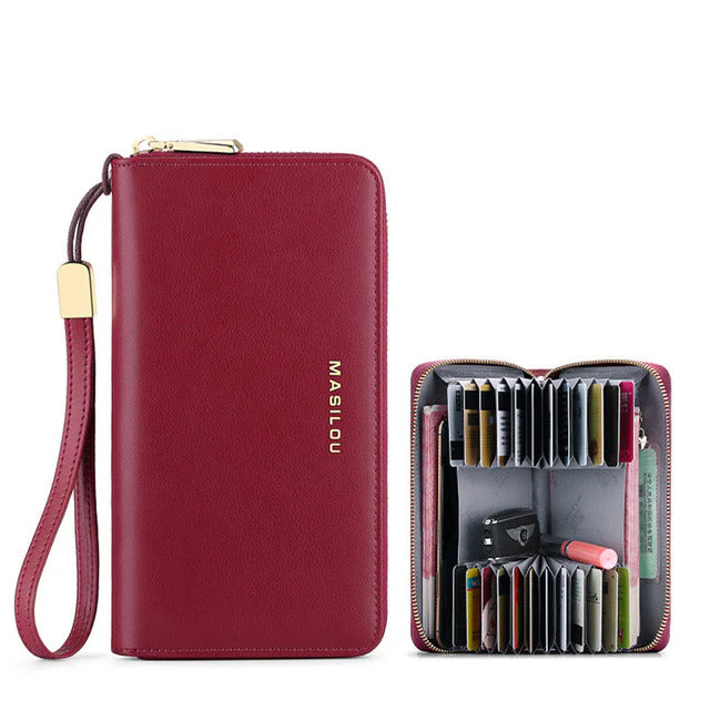 RFID Blocking Large Leather Women Wallet - Image 15
