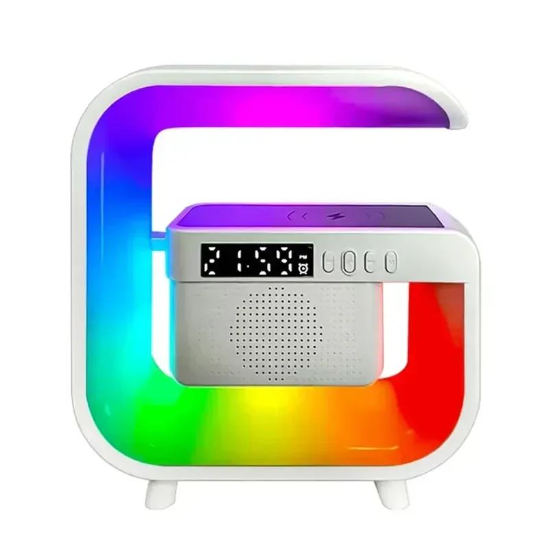 RGB Wireless Charging Bluetooth Futuristic Night Lamp Speaker - Image 2