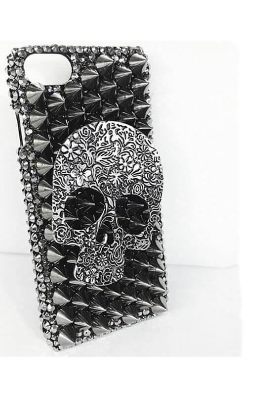 Rhinestone 3D Skull Design Scary Iphone Cases - Image 2
