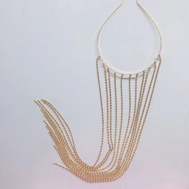 Rhinestone Full Crystal Headband Chain - Image 4