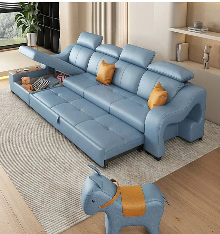 Rideable Seat Sectional Built-In Charging System Modern Sofa - Image 3