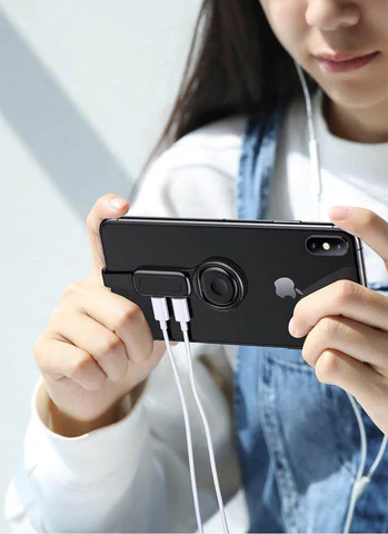 Ring Holder 2 in 1 For iPhone Aux Cable Converter - Image 2