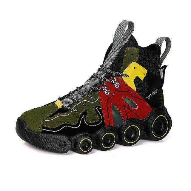 Roller Skate Shape Comfy Men Running Shoes - Image 8