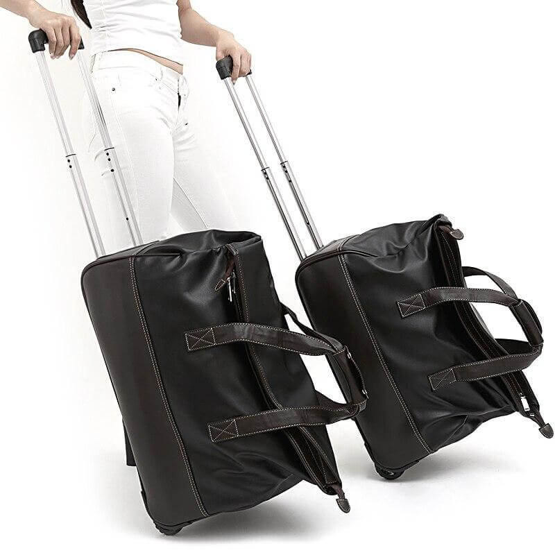Rolling Leather Luggage Waterproof Suitcase - Image 3