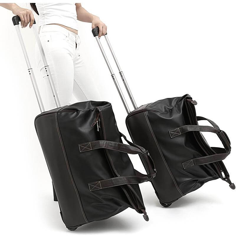 Rolling Leather Luggage Waterproof Suitcase - Image 4